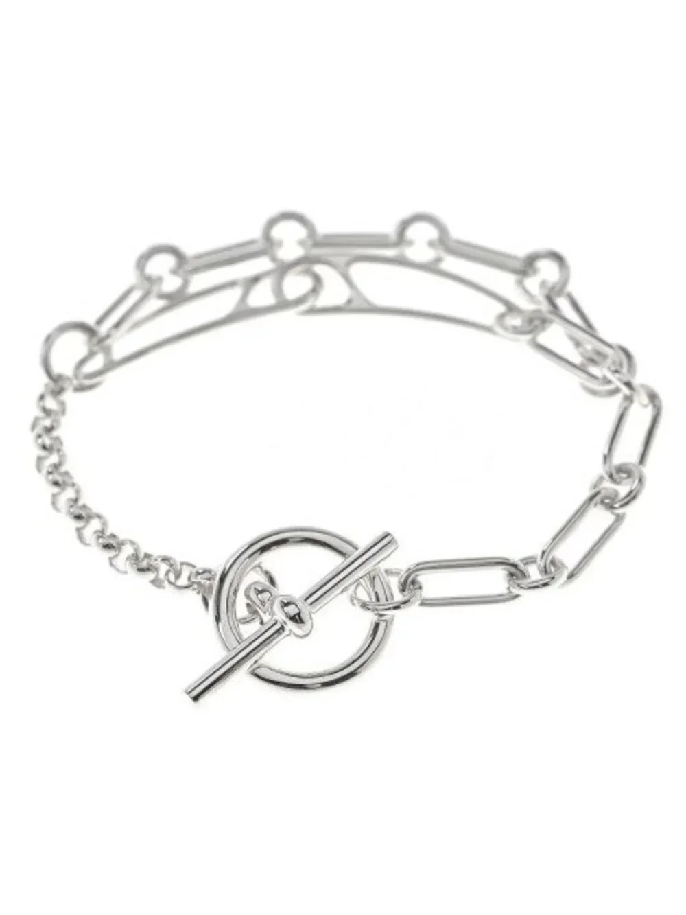 Hermes Bracelet Bangle Silver